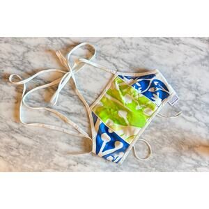 Rosie Assoulin O'delia Halter Top in Marine Blue